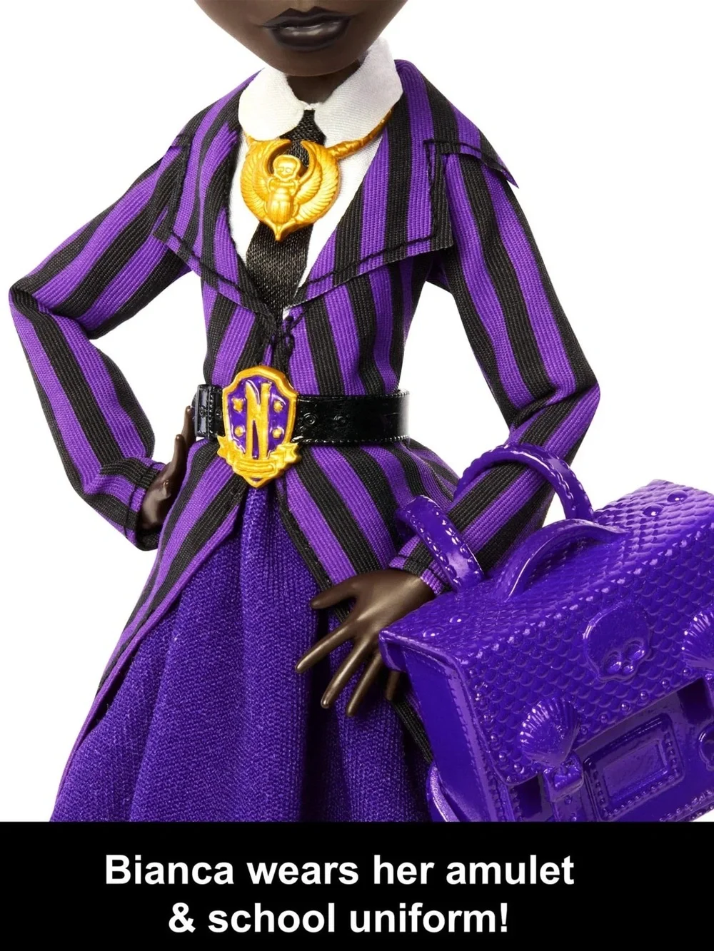 Monster High x Wednesday Collectible Doll, Bianca Barclay in Nevermore Academy U